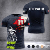 Firefighter Linz Austria customize T-shirt 3d 297