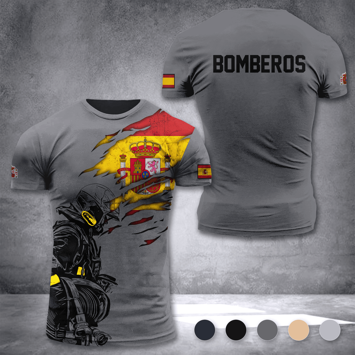 Firefighter Spain customize T-shirt 3d 297