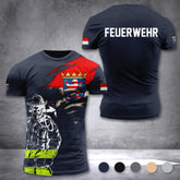 Firefighter Hessen Germany customize T-shirt 3d 297