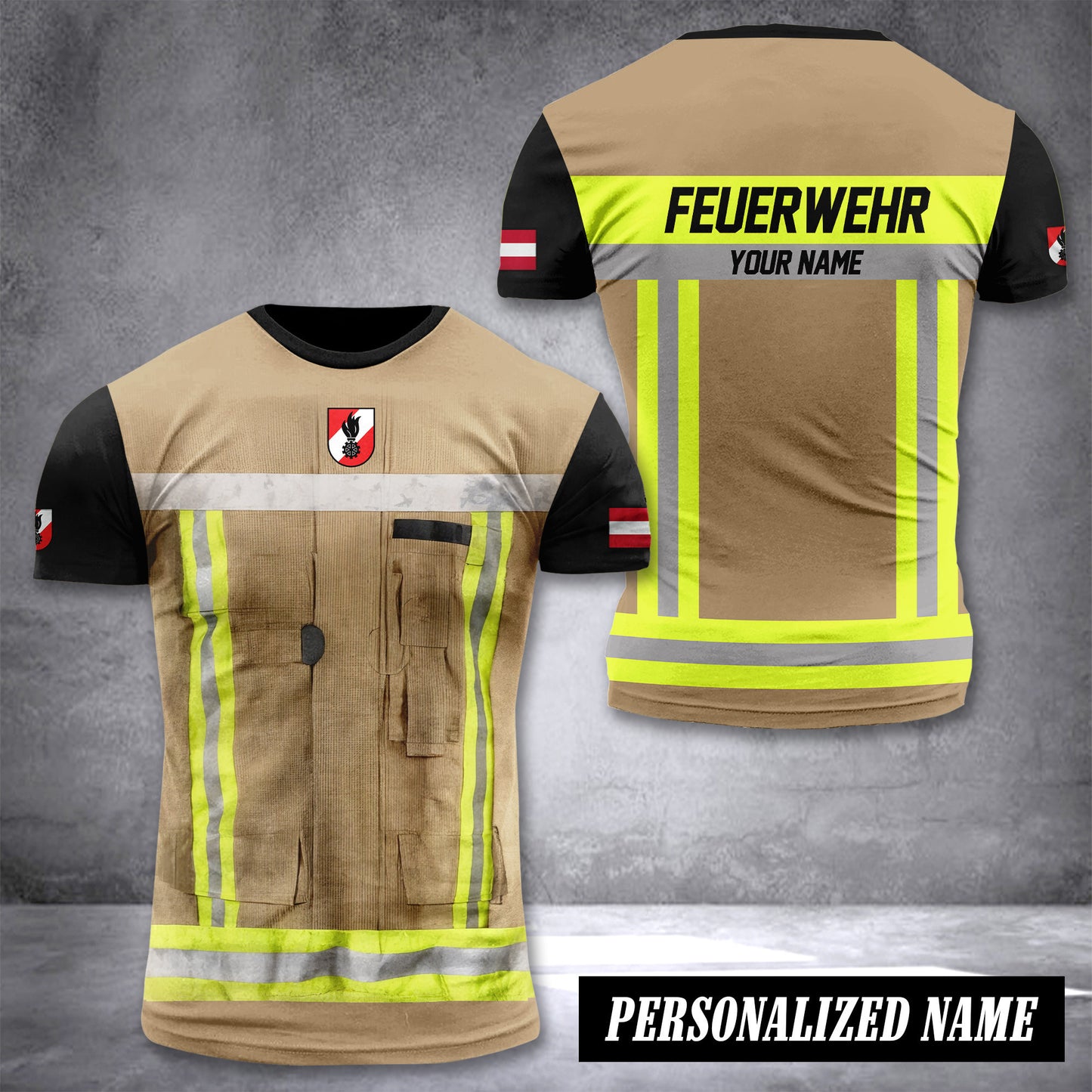 Firefighter Austria customize T-shirt back 197
