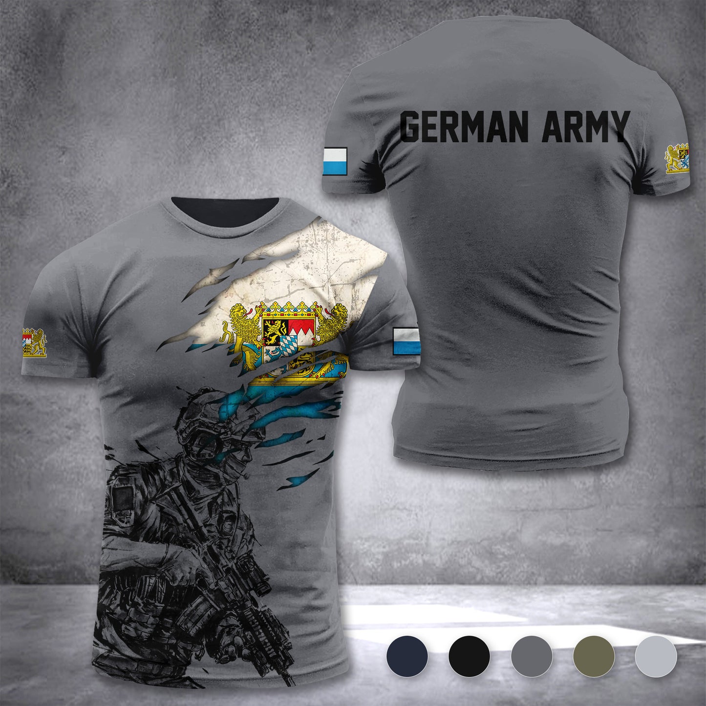 Bavaria army customize T-shirt 3d 297