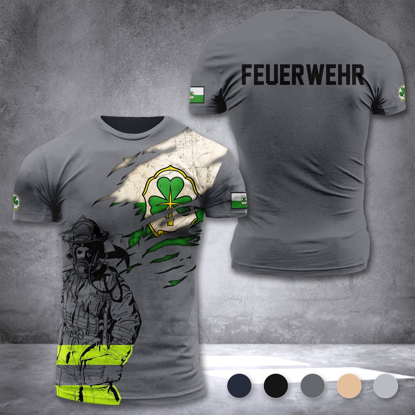 Firefighter Fürth Germany customize T-shirt 3d 168