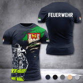 Firefighter Wolfsburg Germany customize T-shirt 3d 168