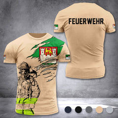 Firefighter Wolfsburg Germany customize T-shirt 3d 168