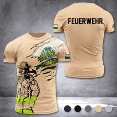 Firefighter Bautzen Germany customize T-shirt 3d 168
