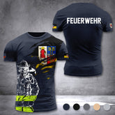 Firefighter Krefeld Germany customize T-shirt 3d 168