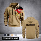 Firefighter Lower Saxony Germany customize Hoodie Half Zipper 0909