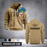 Firefighter Rostock Germany customize Hoodie Half Zipper 0909