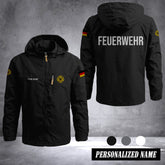 Firefighter Germany Outdoor Windbreaker Herren – Taktische Kapuzenjacke, Wasserdicht, Atmungsaktiv, Leicht, Feld- & Kletterjacke