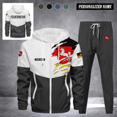 Firefighter Lower Saxony Germany Herren Trainingsanzug 2025 – Freizeit Jogginganzug mit Kapuze, Sportjacke & Hose, 2-teiliges Running Set 299