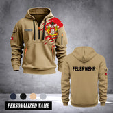 Firefighter Hamburg Germany customize Hoodie Half Zipper 0909