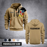 Firefighter Krefeld Germany customize Hoodie Half Zipper 0909