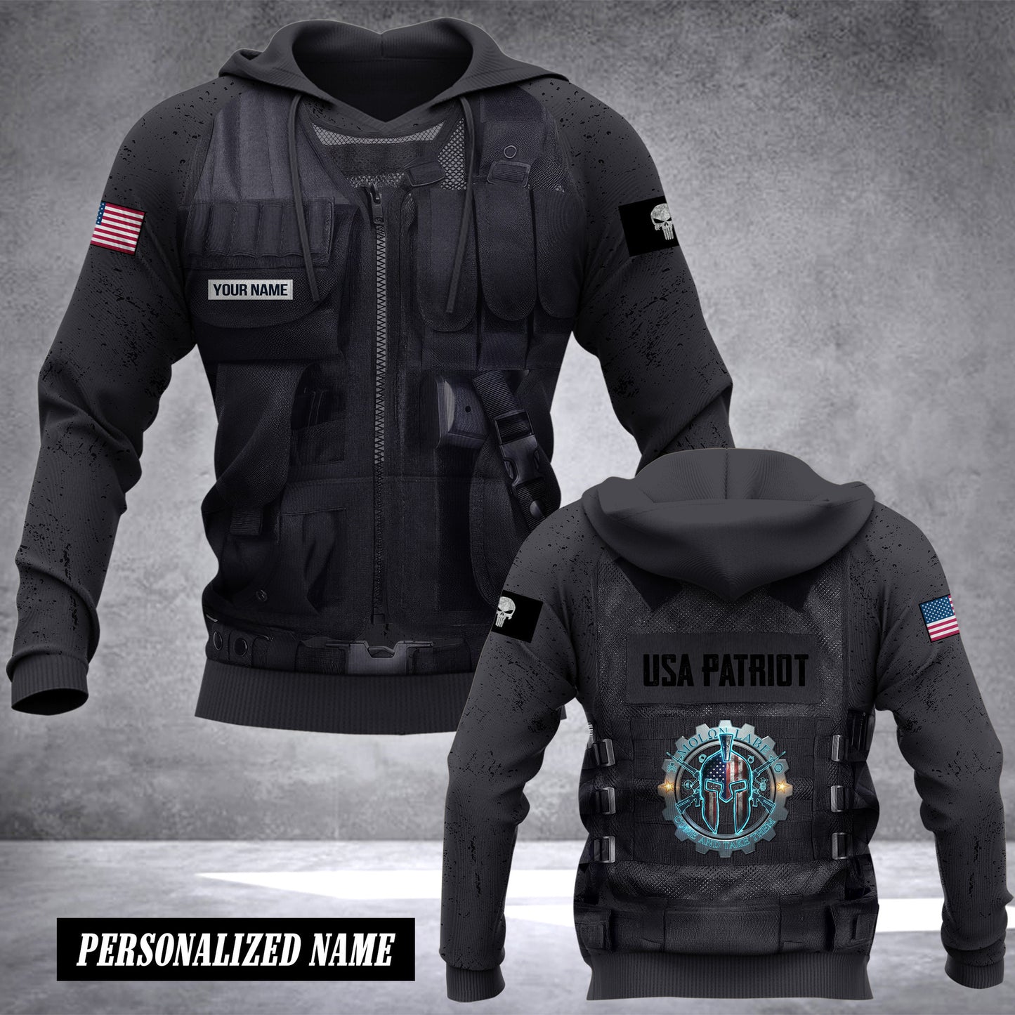 US Patriot hoodie flag