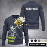 Firefighter Germany Ugly Sweater Customize 3d printed