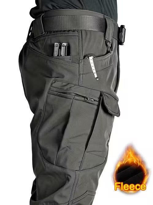 Firefighter Austria Herren Fleece Cargohose – Mit Klappentaschen, Gerade Beinform, Warm & Bequem für Arbeit und Outdoor