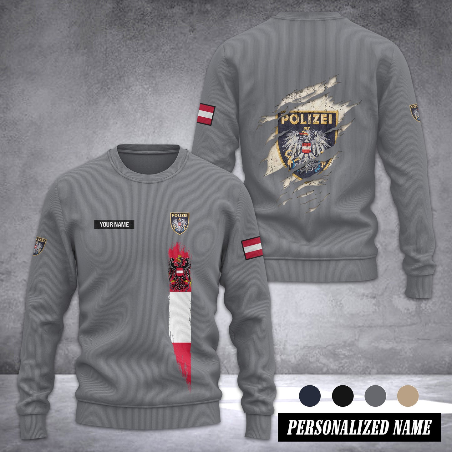 Polizei Austria Ugly Sweater Customize 3d printed 2