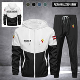 Firefighter Kärnten Austria Herren Trainingsanzug 2025 – Freizeit Jogginganzug mit Kapuze, Sportjacke & Hose, 2-teiliges Running Set