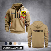 Firefighter Lübeck Germany customize Hoodie Half Zipper 0909