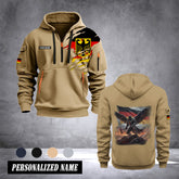 Firefighter Germany customize Hoodie Half Zipper eagle