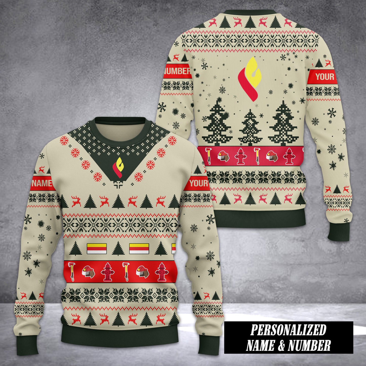 Firefighter Kärnten Austria Ugly Sweater Christmas Customize 3d printed