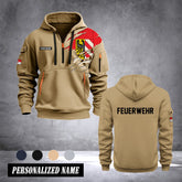 Firefighter Nuremberg Germany customize Hoodie Half Zipper 0909