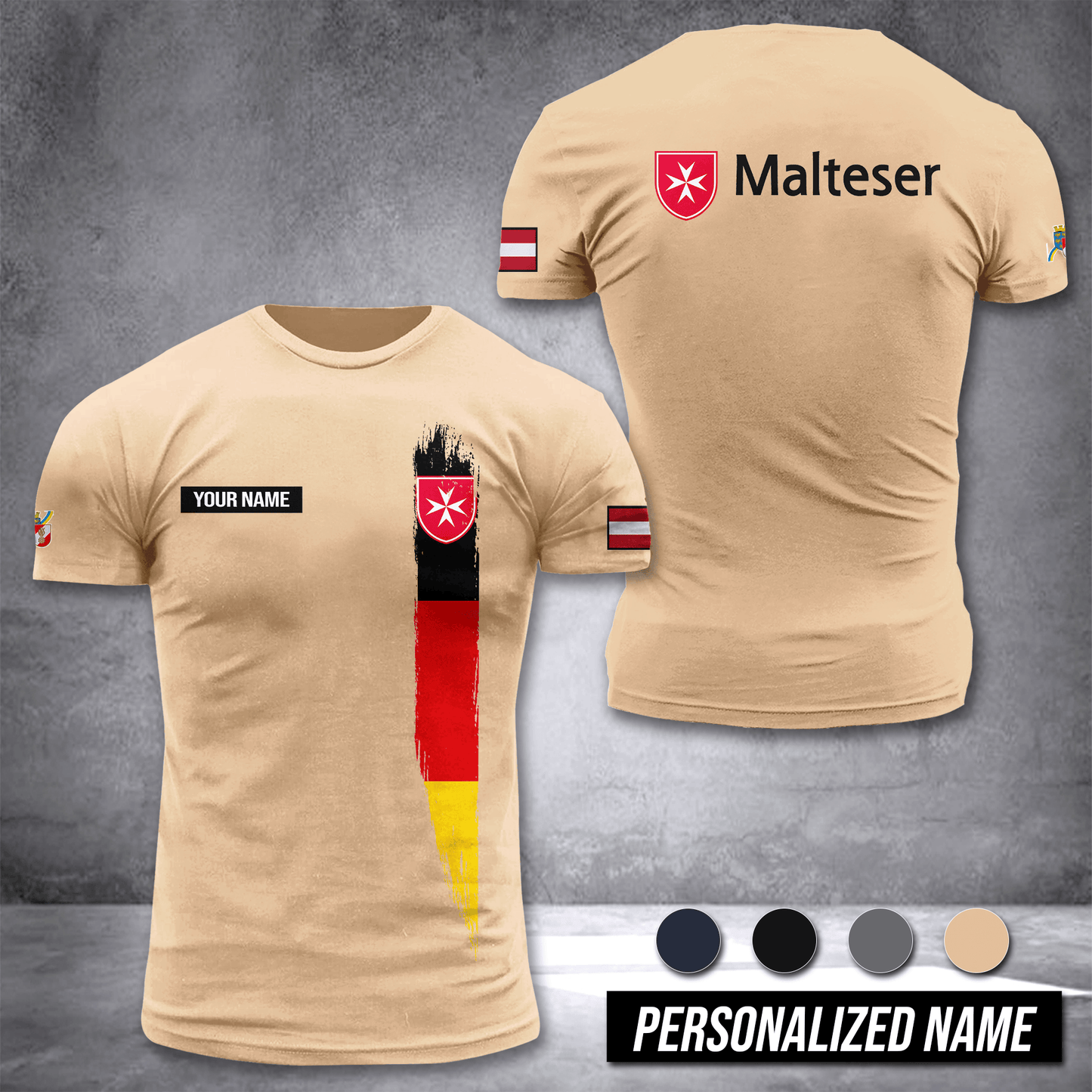 Malteser Hilfsdienst Germany customize T-shirt 3d DPE
