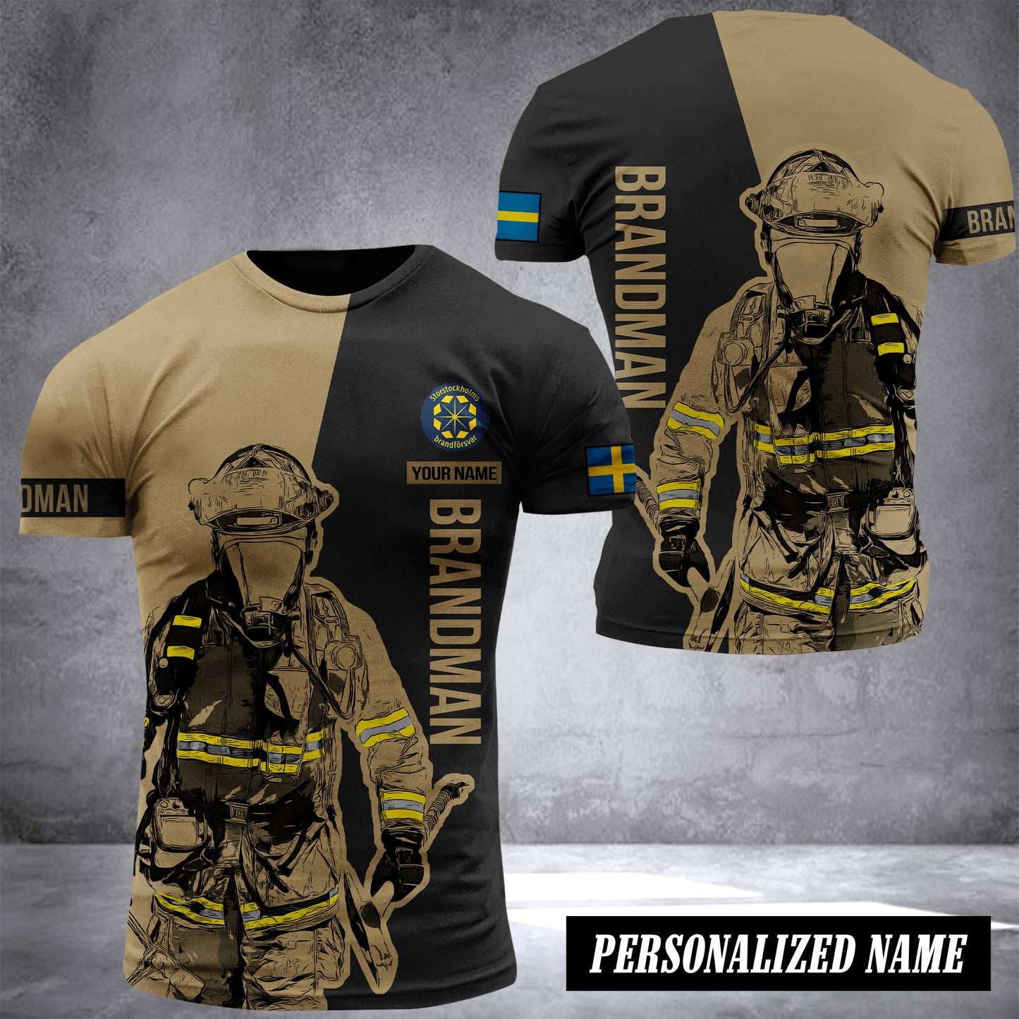 Storstockholms brandförsvar customize T-shirt 2452