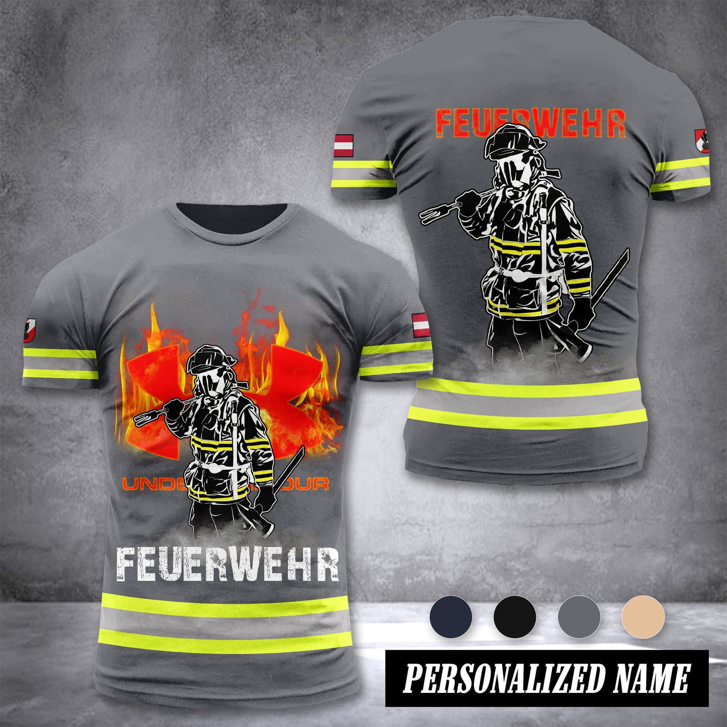 Firefighter Austria T-shirt 3d UAR