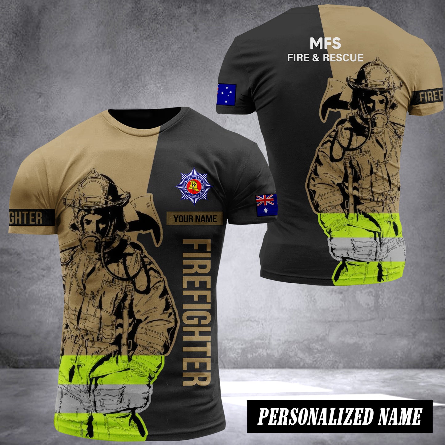 South Australian Metropolitan Fire Service customize T-shirt 3d DUC