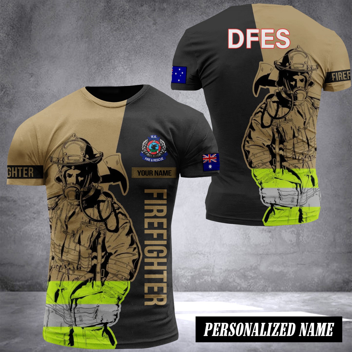 Department of Fire and Emergency Services Australia customize T-shirt 3d DUC
