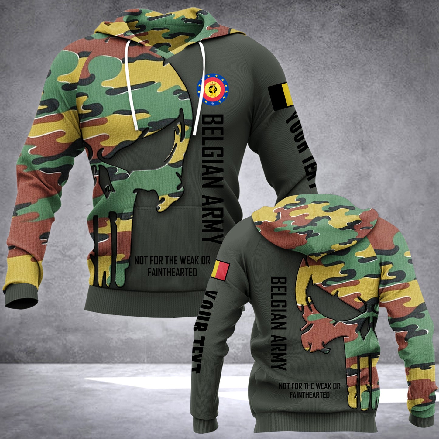Belgium Army camou customize hoodie 192