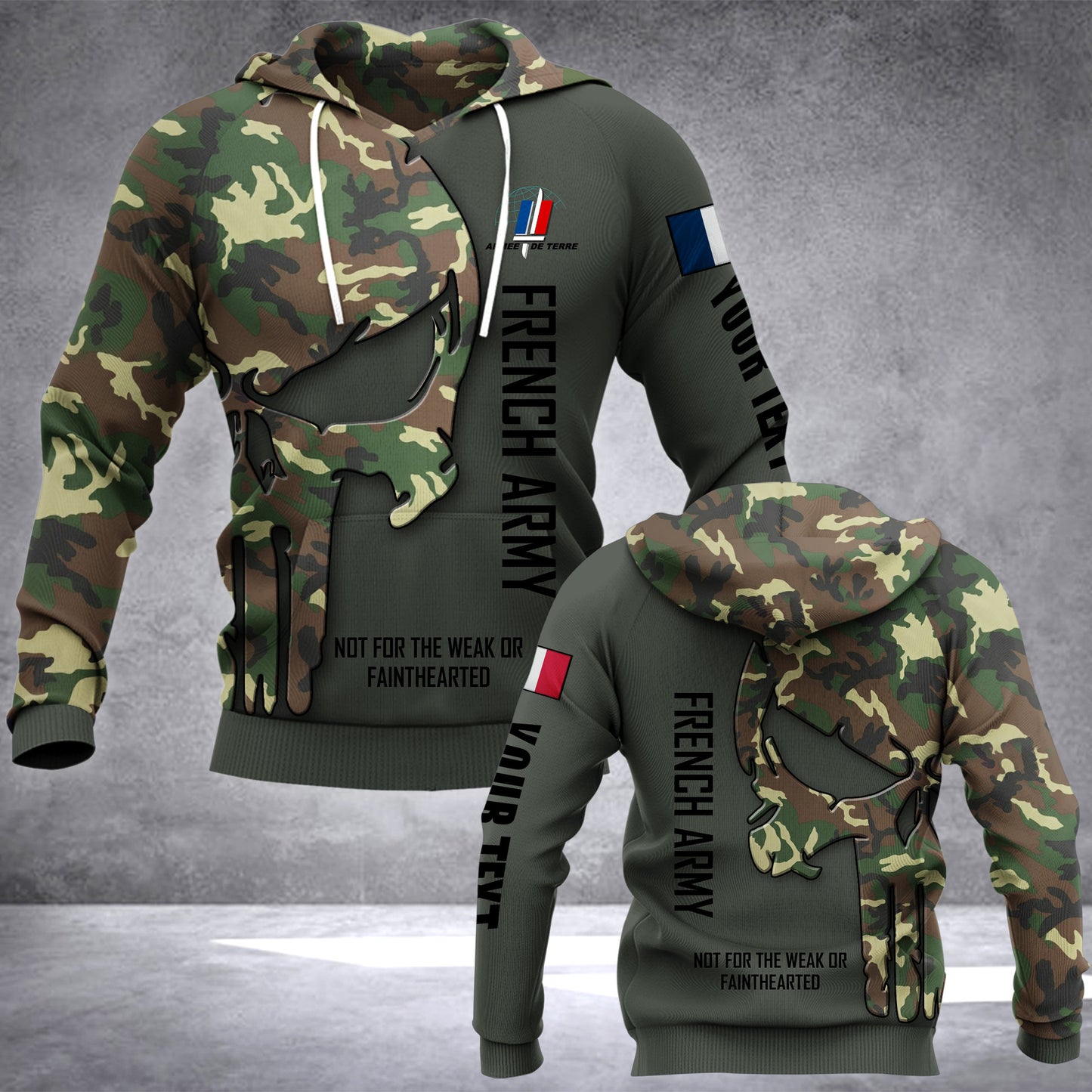 French Army camou customize hoodie 192