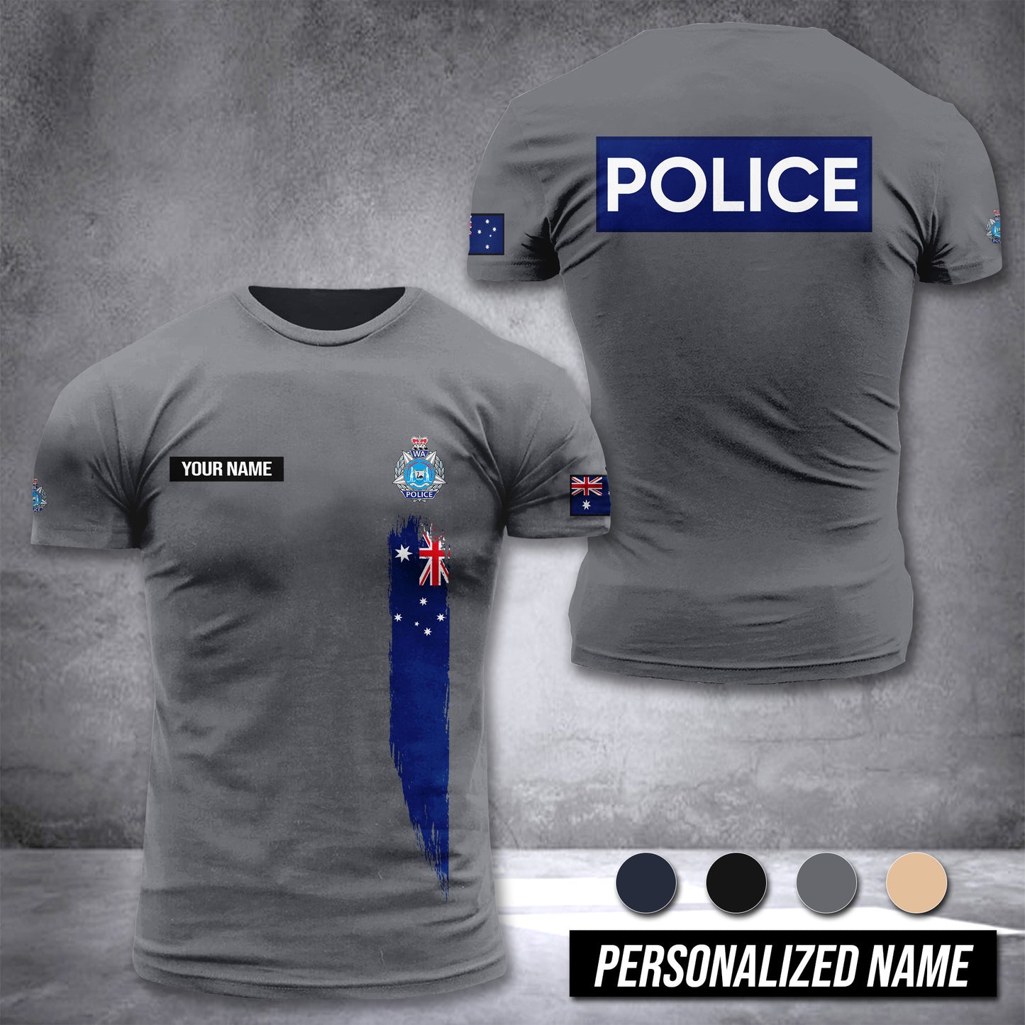 Western Australia Police Force customize T-shirt 3d DAH