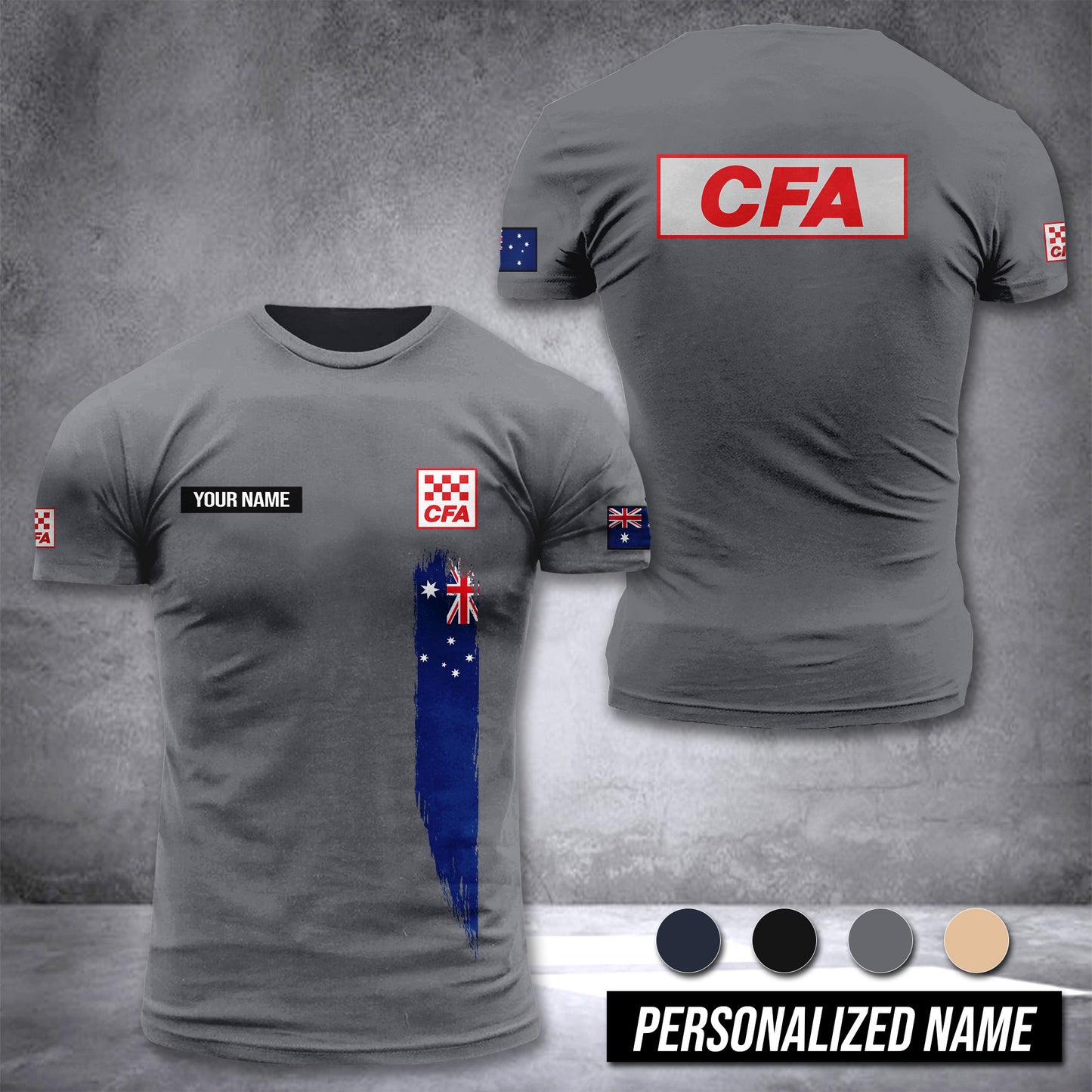 Country Fire Authority customize T-shirt rack