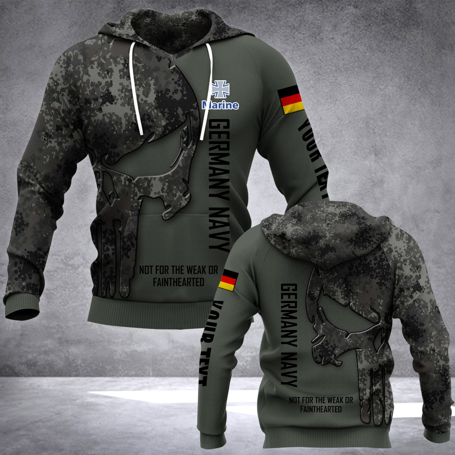 Germany Navy camou customize hoodie 192