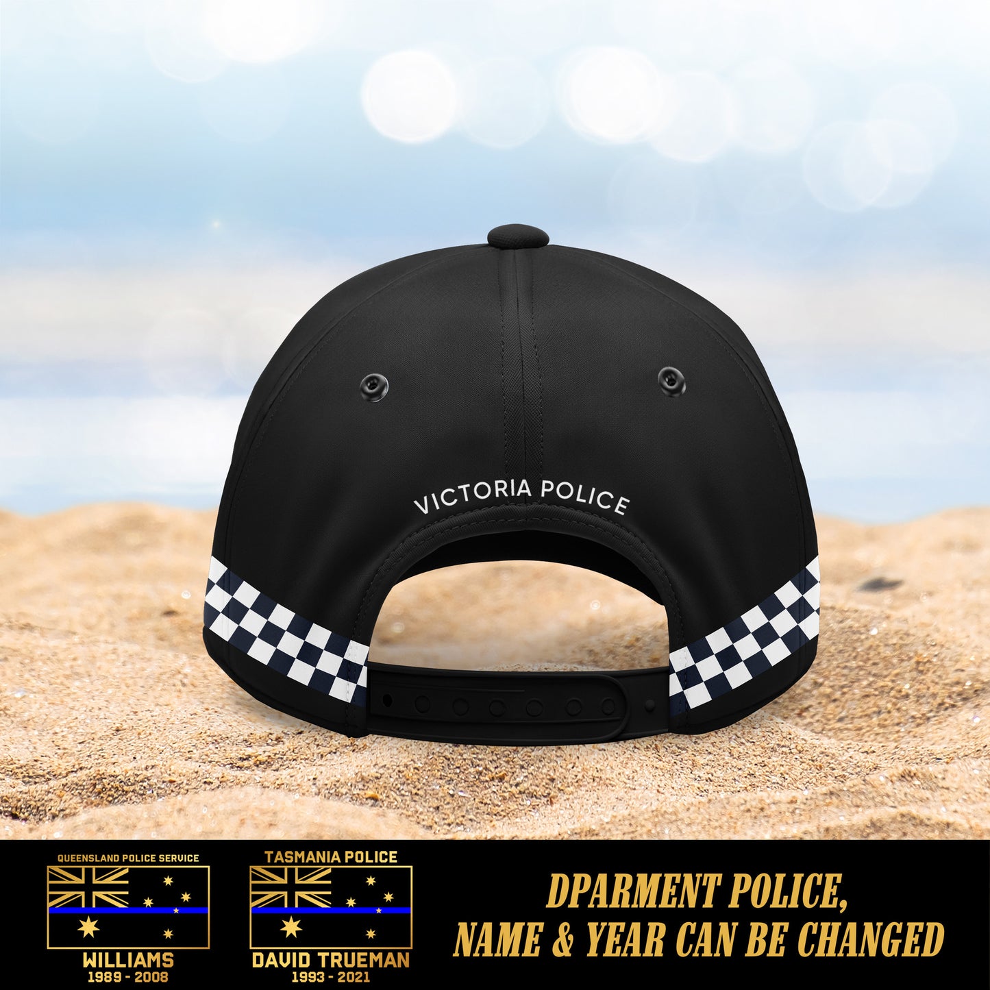 Blue Line Australia customize cap 3d printed 042