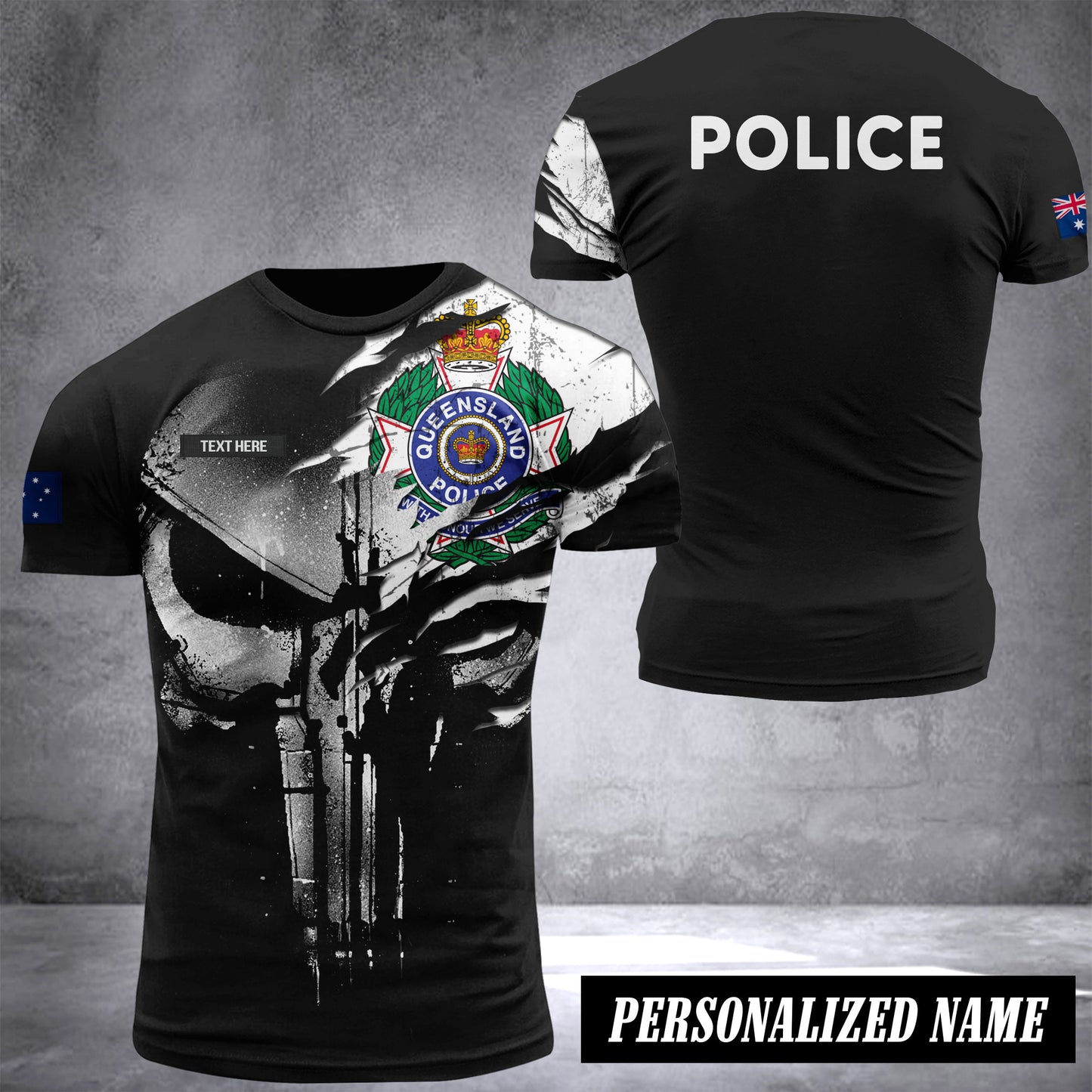 Queensland Police Service Australia customize T-shirt 3d DUC