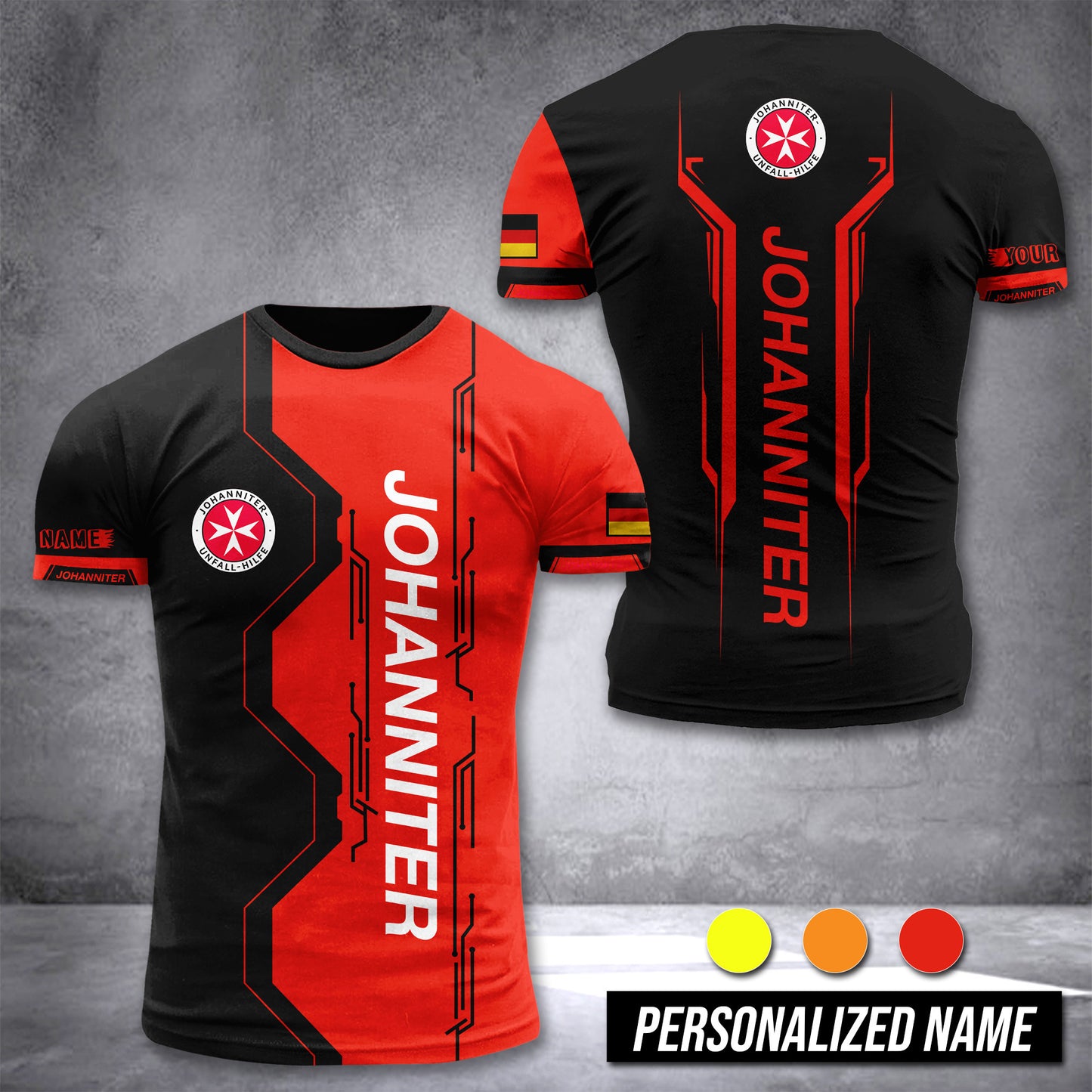 Johanniter customize T-shirt 3d NTE