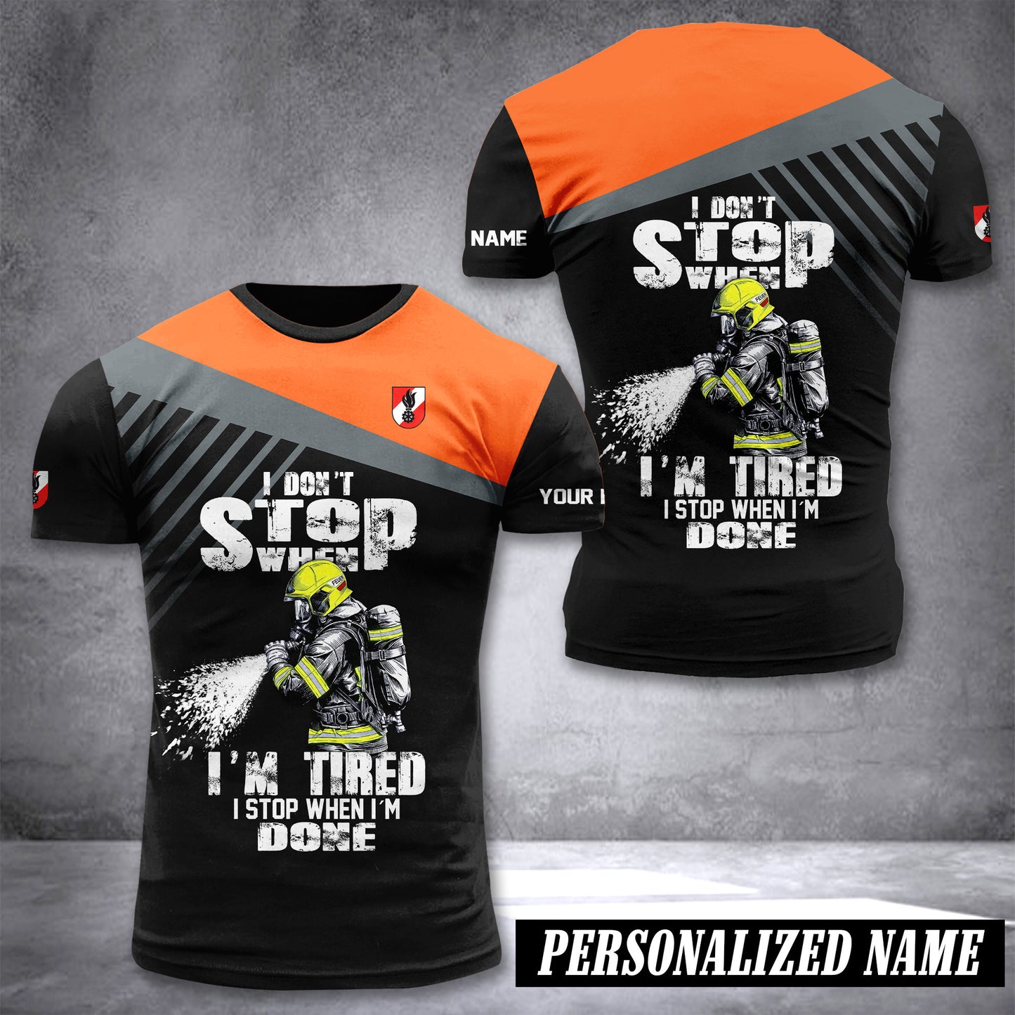 Firefighter Austria customize T-shirt 3d 330