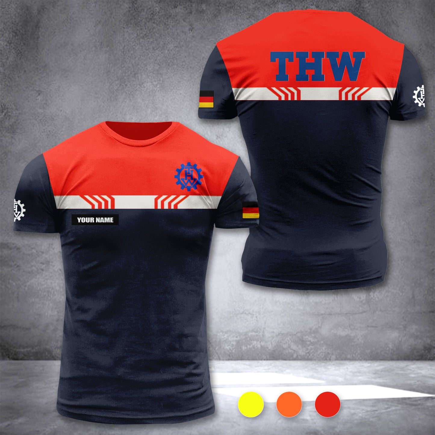 THW Germany customize T-shirt back 145
