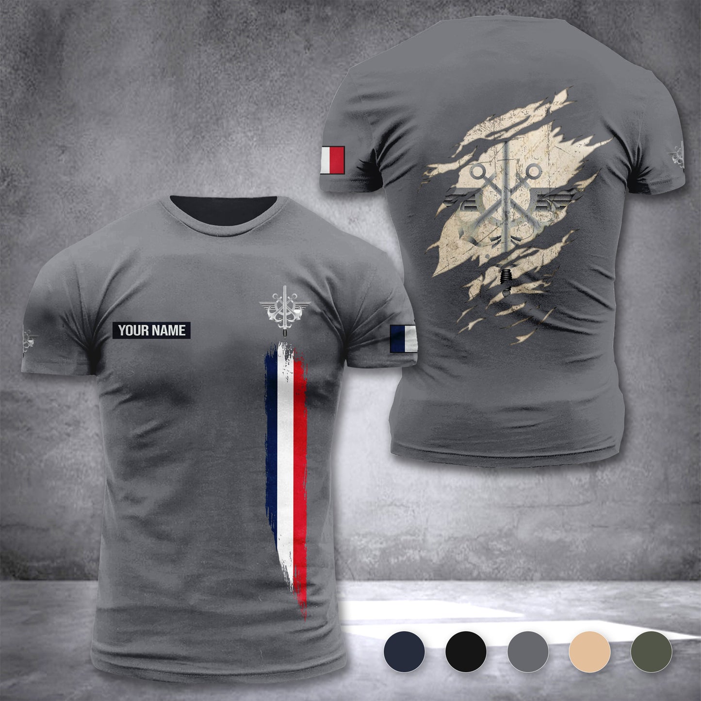 Soldier France customize T-shirt 3d 148