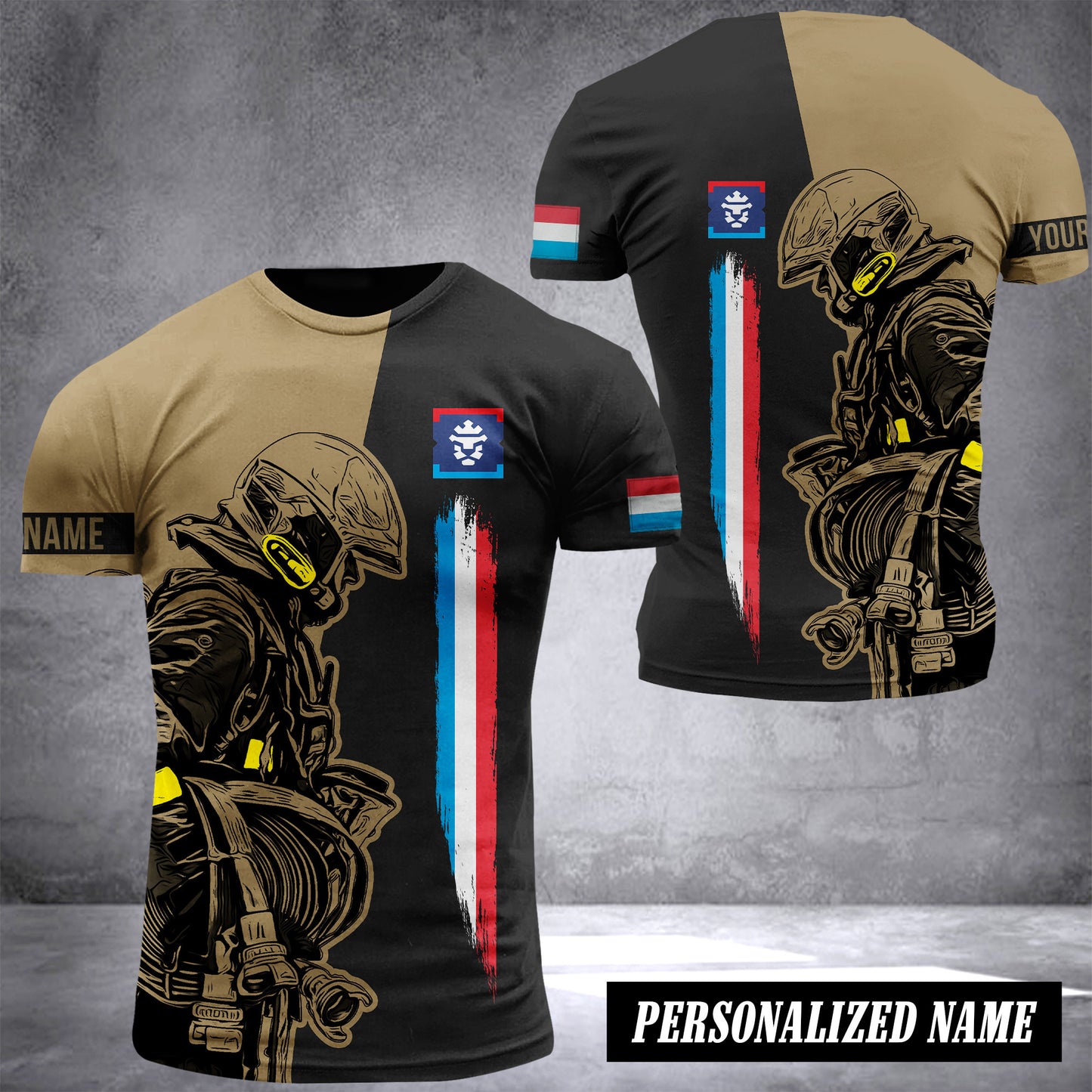 Luxembourg firefighter customize T-shirt 144