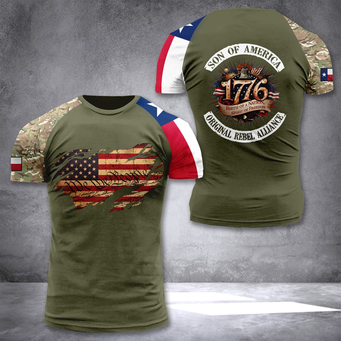 Texas 1776 customize T-shirt
