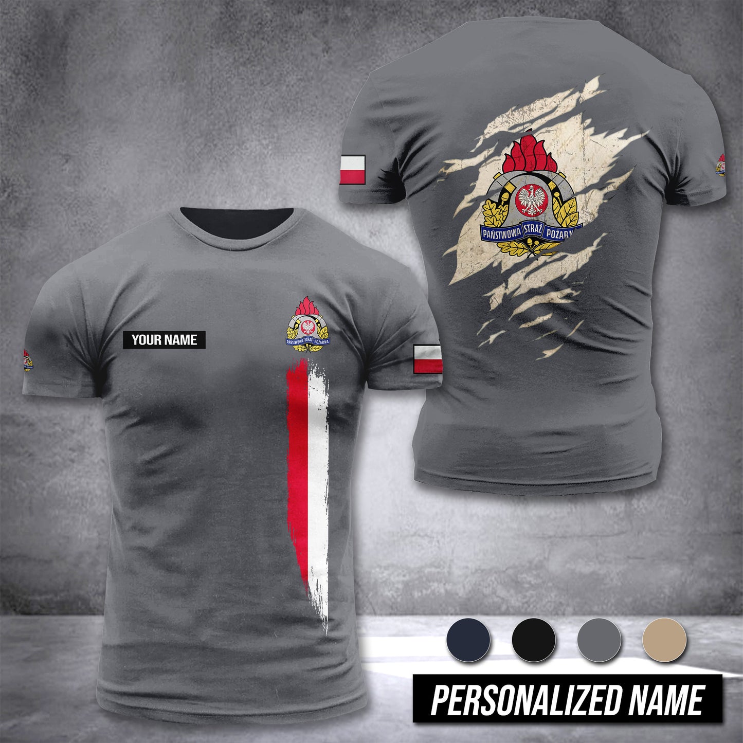 Państwowa Straż Pożarna Poland customize T-shirt 265