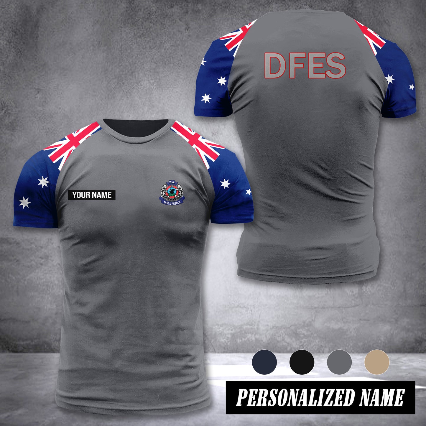 Department of Fire and Emergency Services Australia customize T-shirt 355