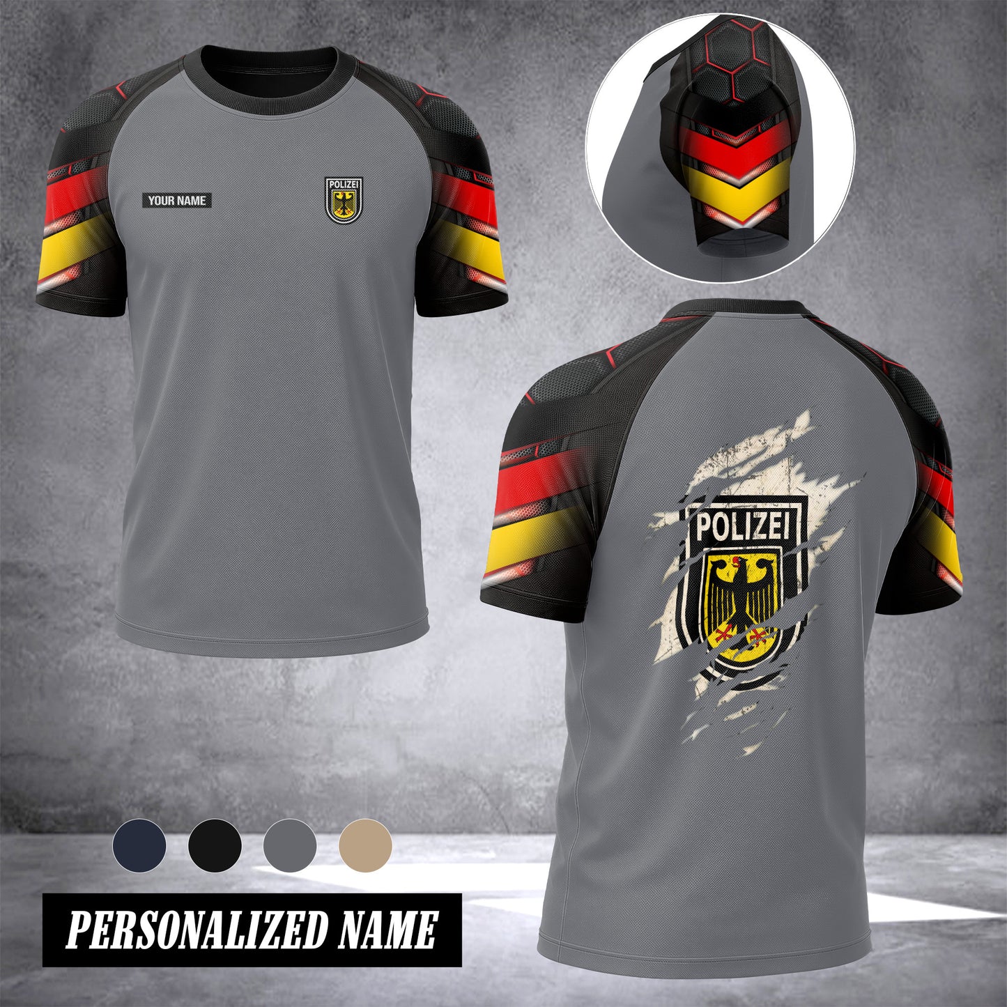 Polizei Germany customize T-shirt has raglan sleeves 265
