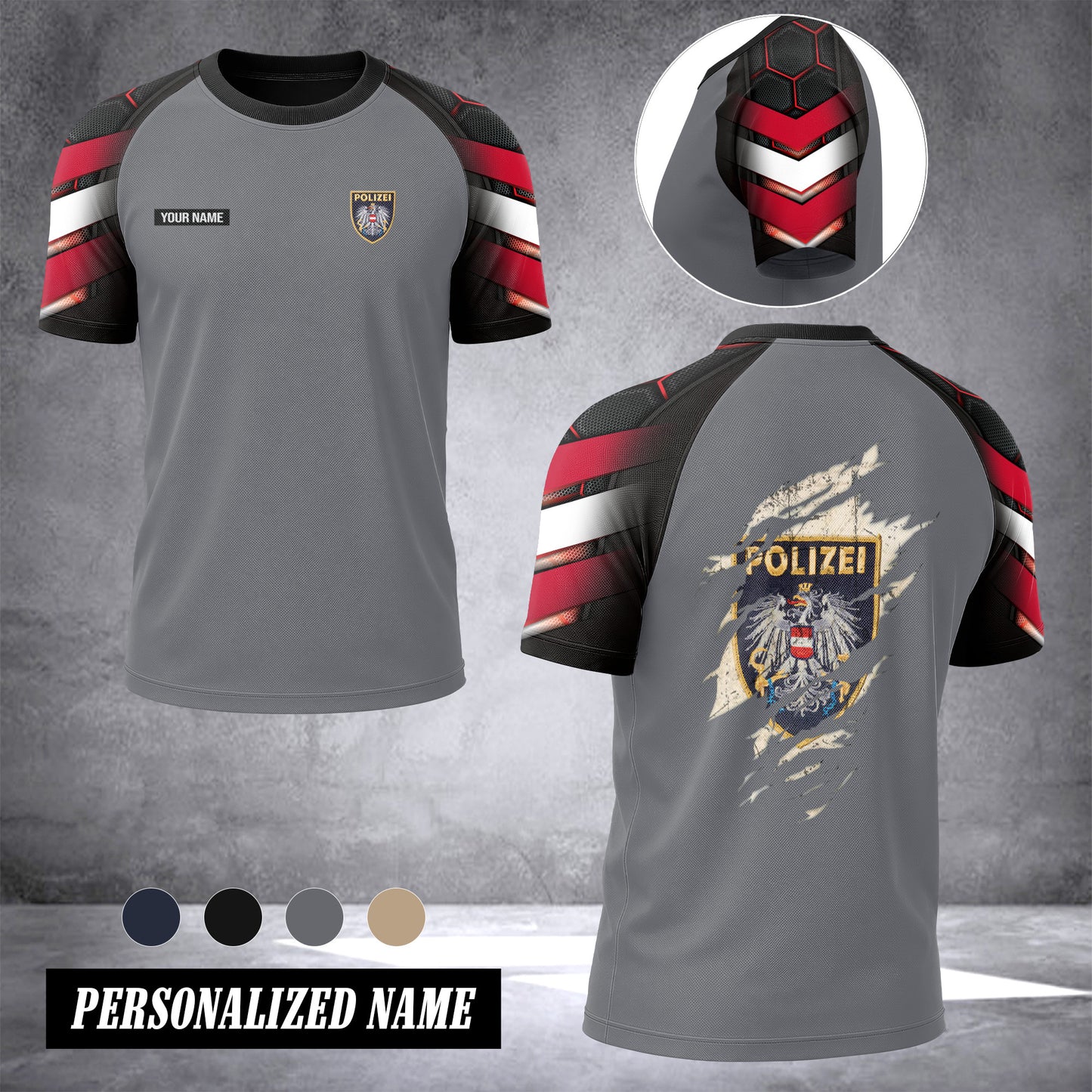 Polizei Austria customize T-shirt has raglan sleeves 265