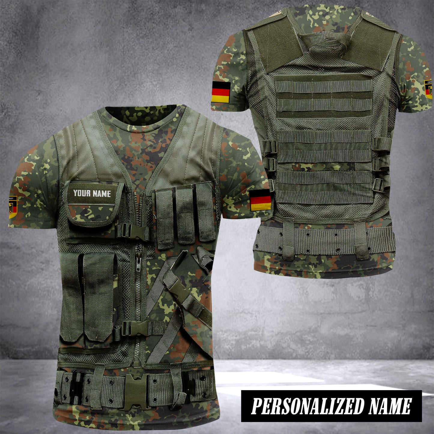 Germany Army customize T-shirt 3d tatical camo