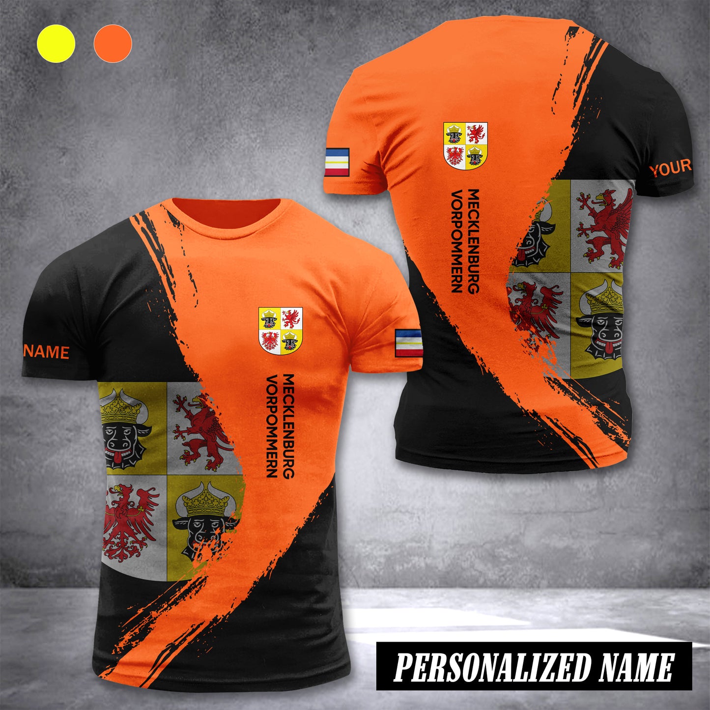 Mecklenburg-Vorpommern Germany customize T-shirt 3d 285