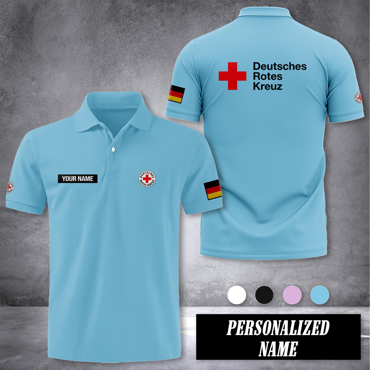 Deutsches Rotes Kreuz customize polo back